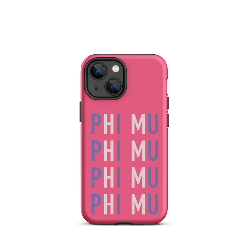 iPhone case for Phi Mu sorority members for iPhone 13 mini