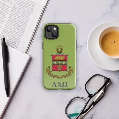 AXO Coat of Arms Tough Case for iPhone® 14 Plus in Greencastle glossy finish