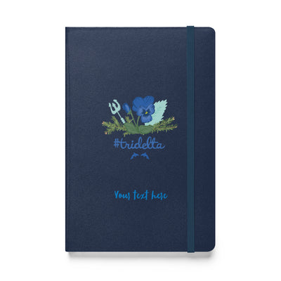 Tri Delta Pine Poseidon Hardcover Journal in Navy Blue