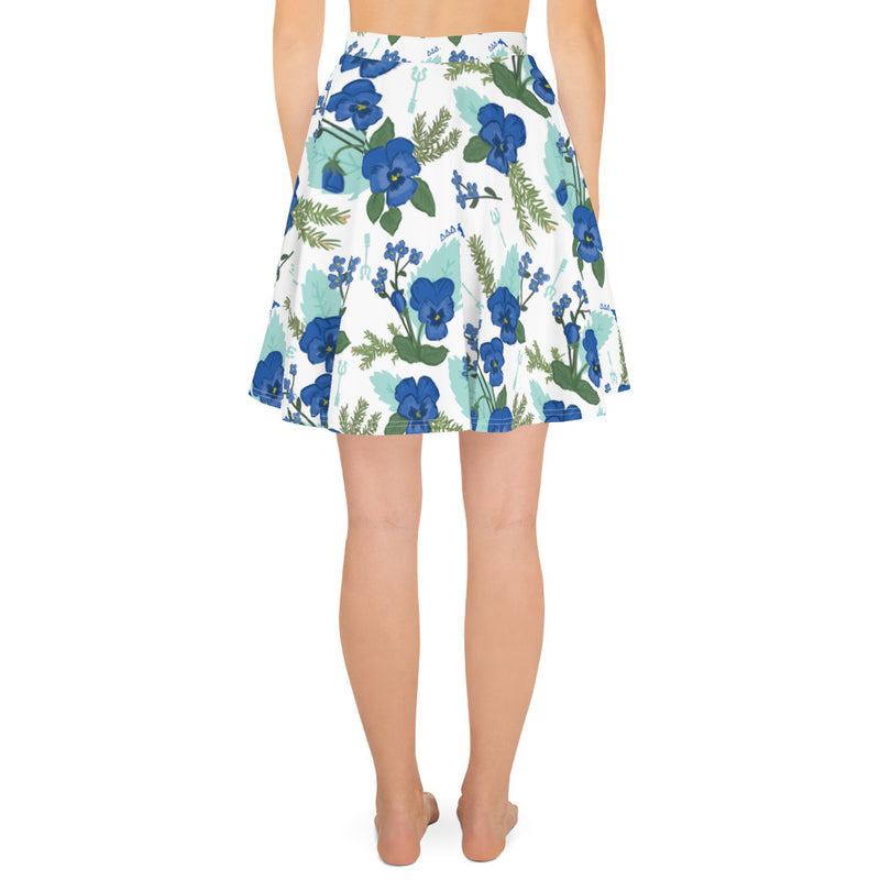 Tri Delta Sorority Skater Skirt shown in rear view on model