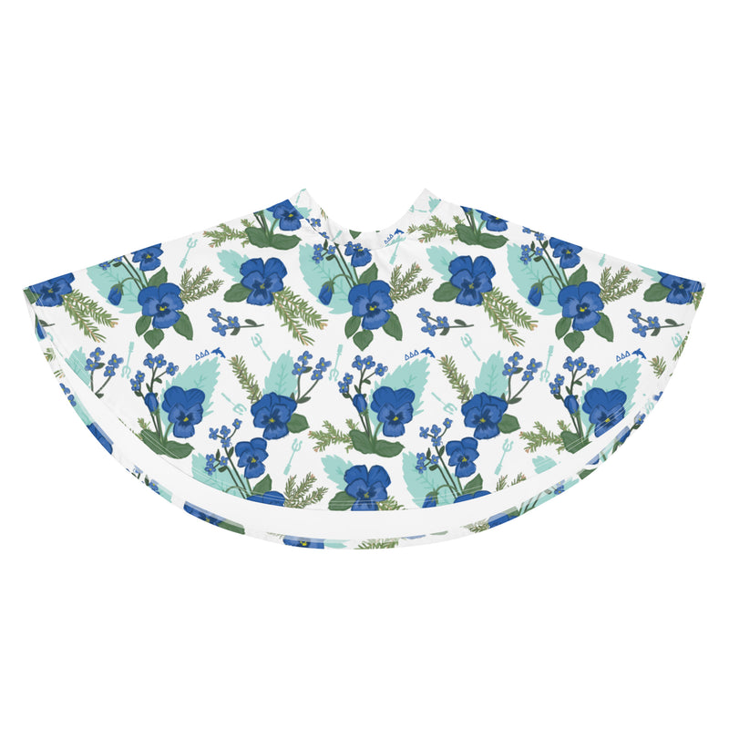 Tri Delta Sorority Skater Skirt shown in flat view