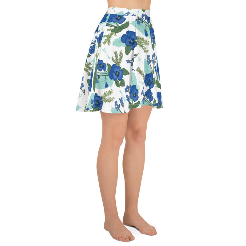 Tri Delta Sorority Skater Skirt shown in side view on model