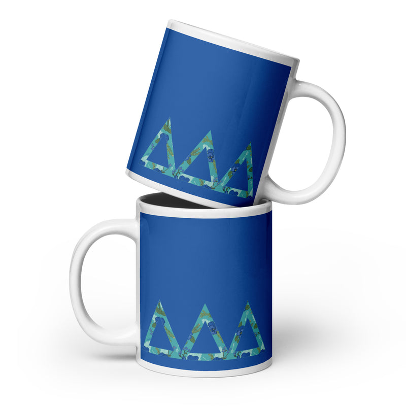 Tri Delta Sorority Letters Mug in 20 oz size mug with filled letters