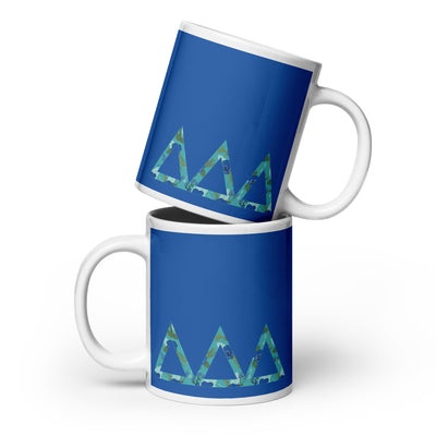 Tri Delta Sorority Mug in 20 oz size mug with filled letters