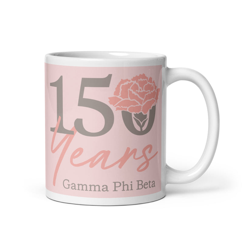 G Phi Light Pink 150th Anniversary 11 oz Mug