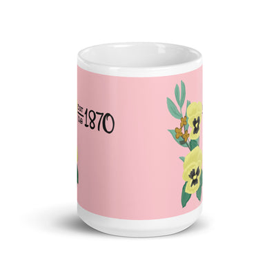 Theta 1870 Pretty Pink Mug in 15 oz size showing middle
