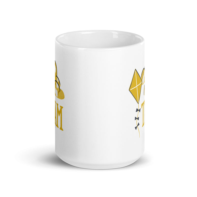 Theta TLAM Kite Mug in 15 oz size showing middle of mug