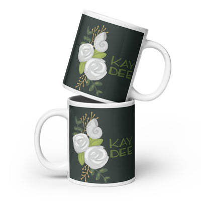 Kay Dee Hand-Drawn Glossy Mug in 20 oz size stacked