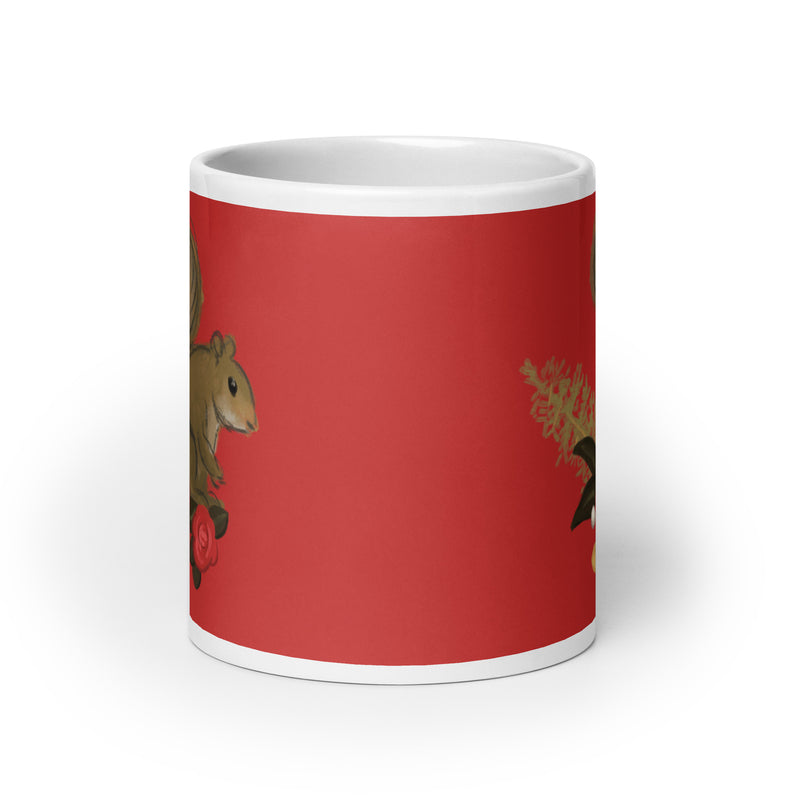 Alpha Gamma Delta Squirrel Red Glossy Mug in extra large 20 oz