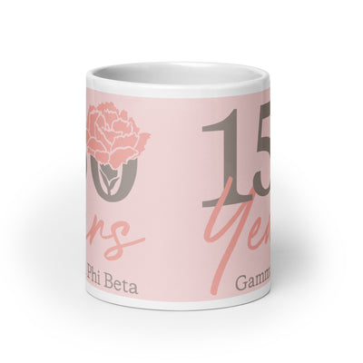 G Phi Light Pink 150th Anniversary 20 oz Mug showingn side of mug