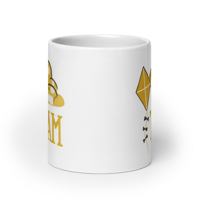 Theta TLAM Kite Mug in 20 oz size showing middle of mug