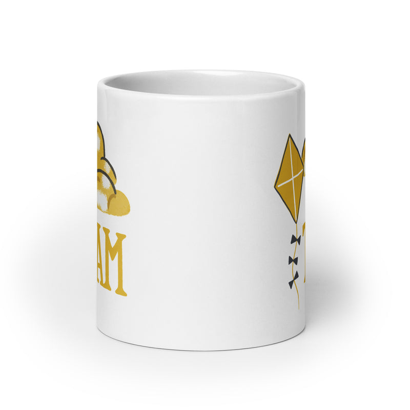 Theta TLAM Kite Mug in 20 oz size showing middle of mug