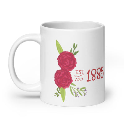 Alpha Chi Omega est. 1885 Red Carnation Mug