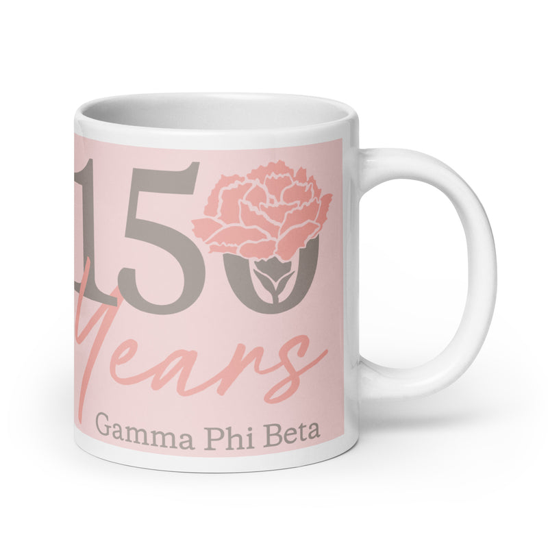 G Phi Light Pink 150th Anniversary 20 oz Mug