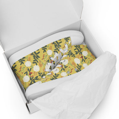 Chi Omega Carnation Floral High Tops in shoe box