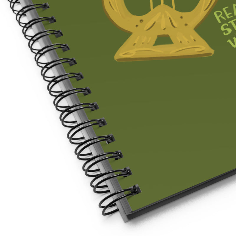 Alpha Chi Omega Real Strong Women Spiral Notebook showing product details