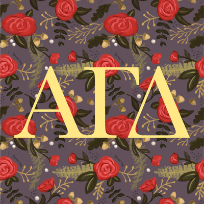 Alpha Gamma Delta Sorority Stickers showing Greek letter design