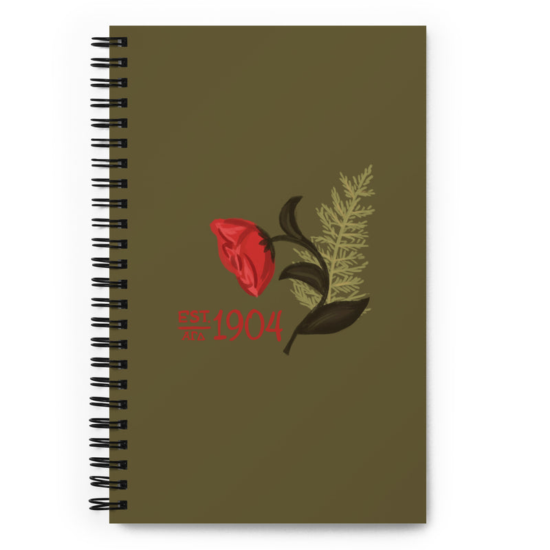 Alpha Gamma Delta 1904 Founding Year Spiral Notebook showing full view