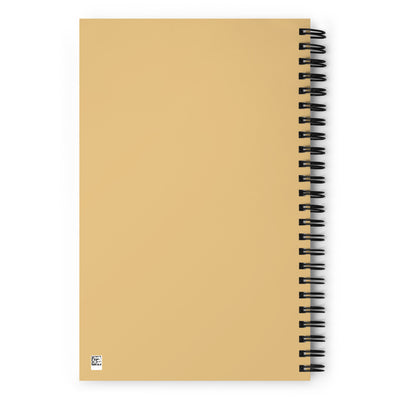 Alpha Gamma Delta Greek Letters Spiral Notebook showing gold color back cover