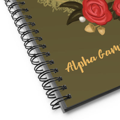 Alpha Gamma Delta Squirrel Spiral Notebook showing product detail