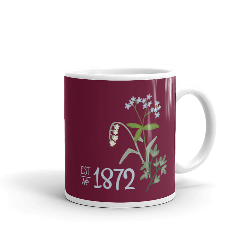 Our 1872 glossy mug shown in 11 oz size. 