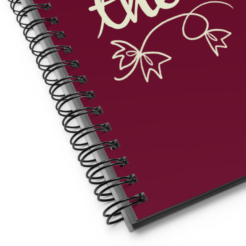 Close up view of Alpha Phi Envy The Ivy Spiral Notebook