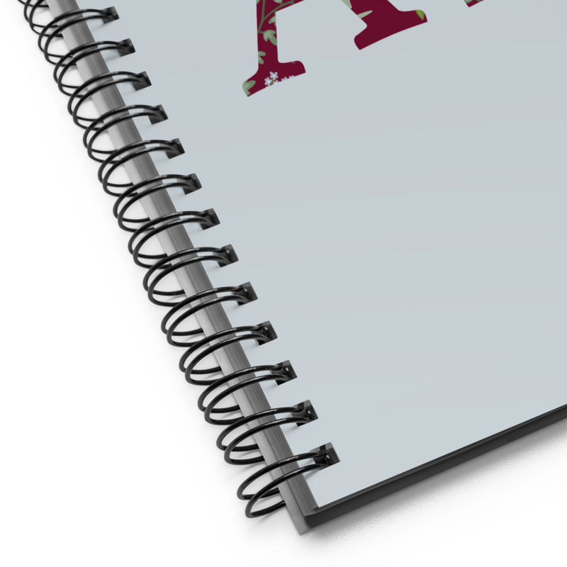 Alpha Phi Greek Letters Spiral Notebook showing product detail