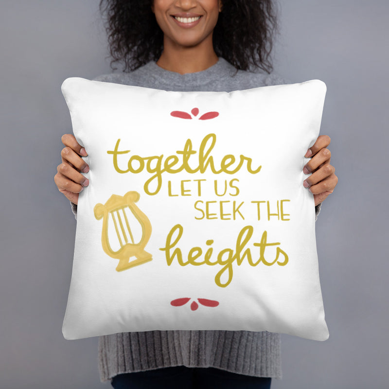 Alpha Chi Omega Sorority Pillow in 18" x 18" size in model&