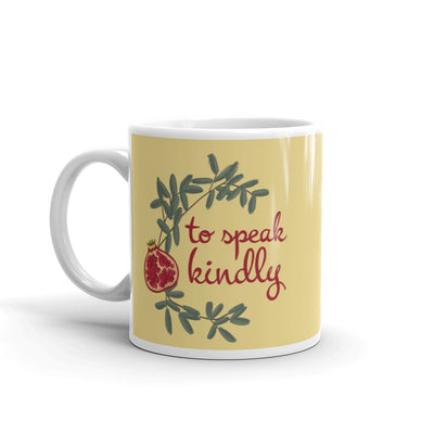 Chi Omega To Speak Kindly Straw Glossy Mug with handle on left
