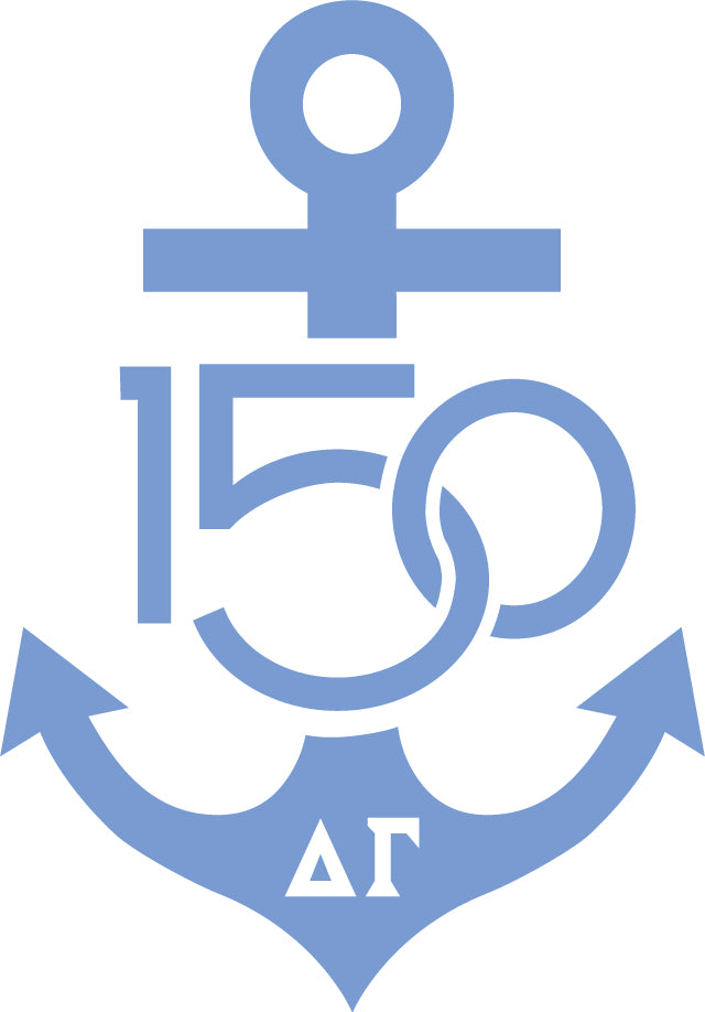 Splash Blue Delta Gamma 150th Anniversary Logo