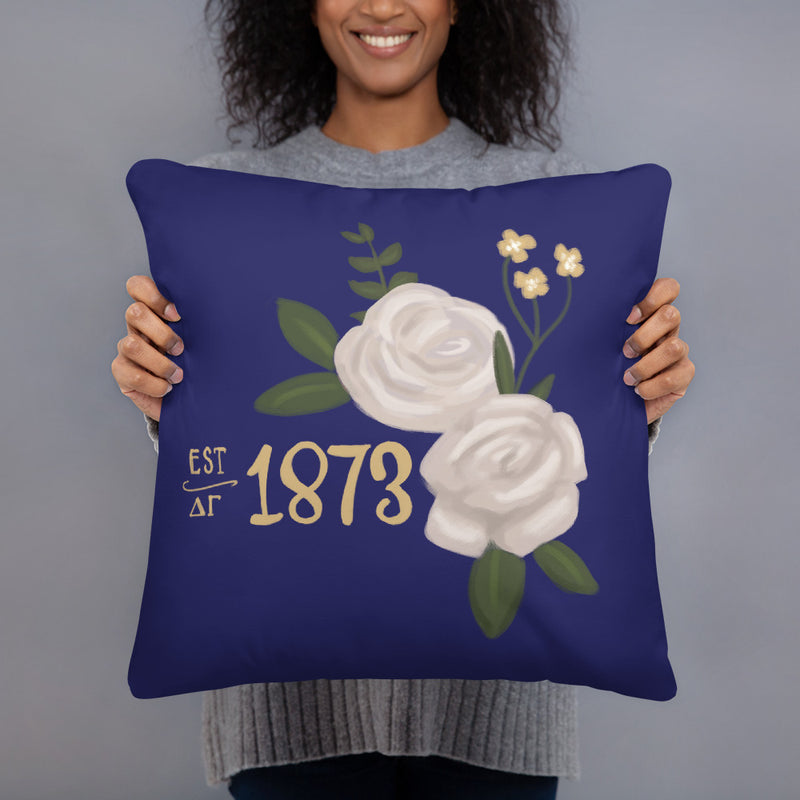 Dee Gee 1873 Founding Year Reversible Pillow in model&