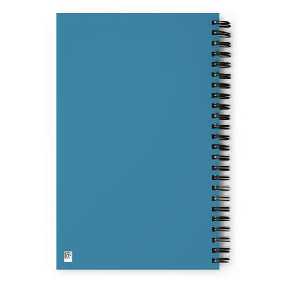 Delta Gamma 1873 Founding Year Spiral Notebook showing back cover in turquoise