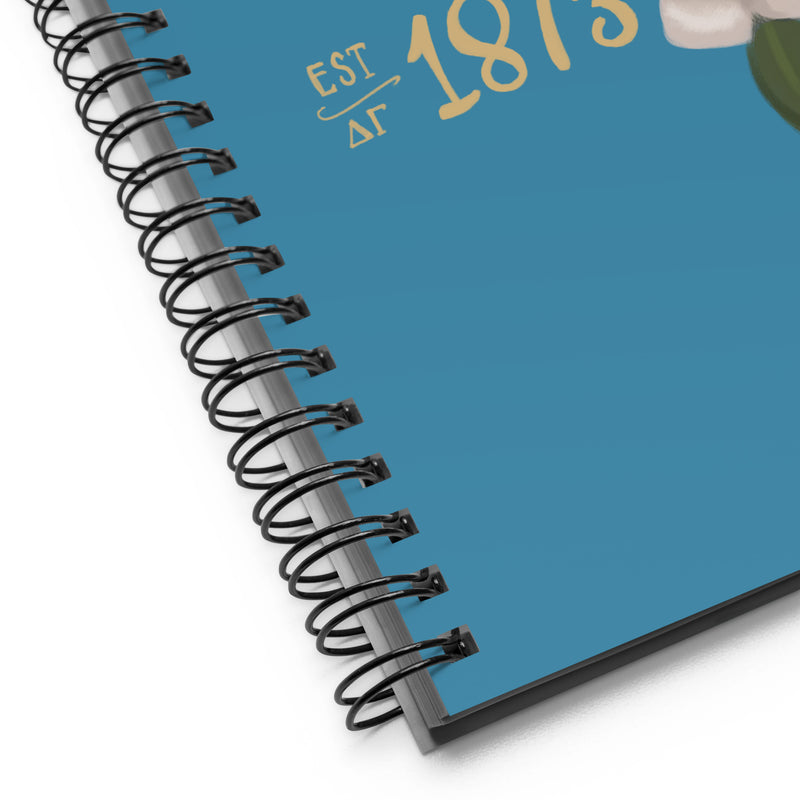 Delta Gamma 1873 Founding Year Spiral Notebook shown in close up view