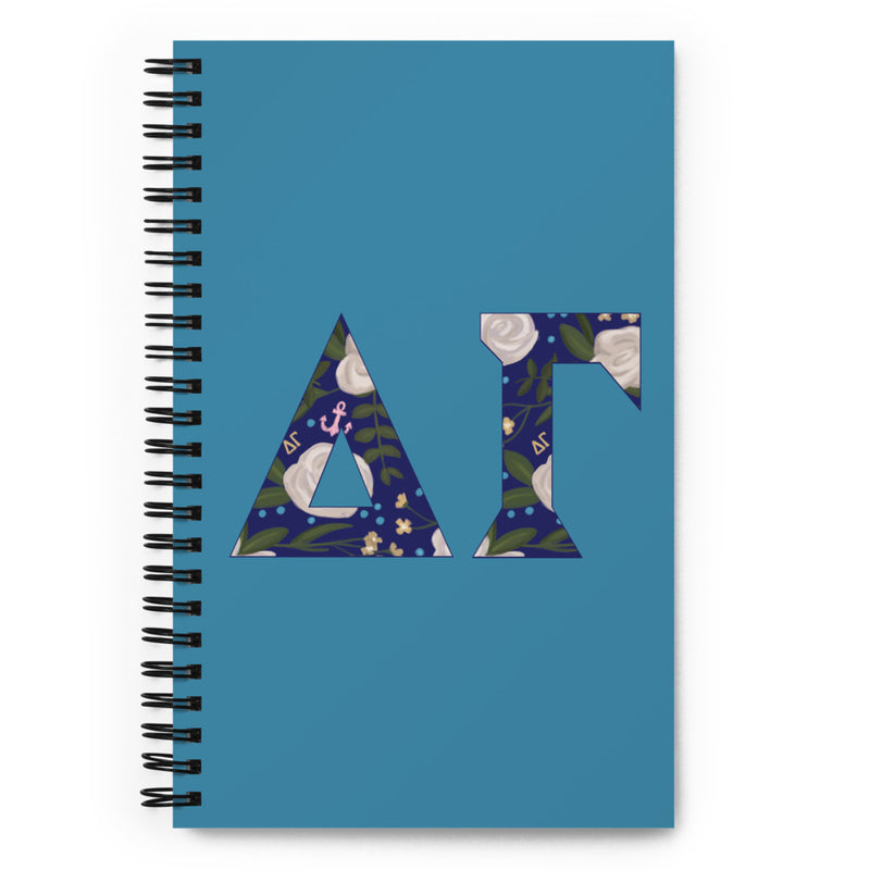 Delta Gamma Greek Letters Spiral Notebook in full size view