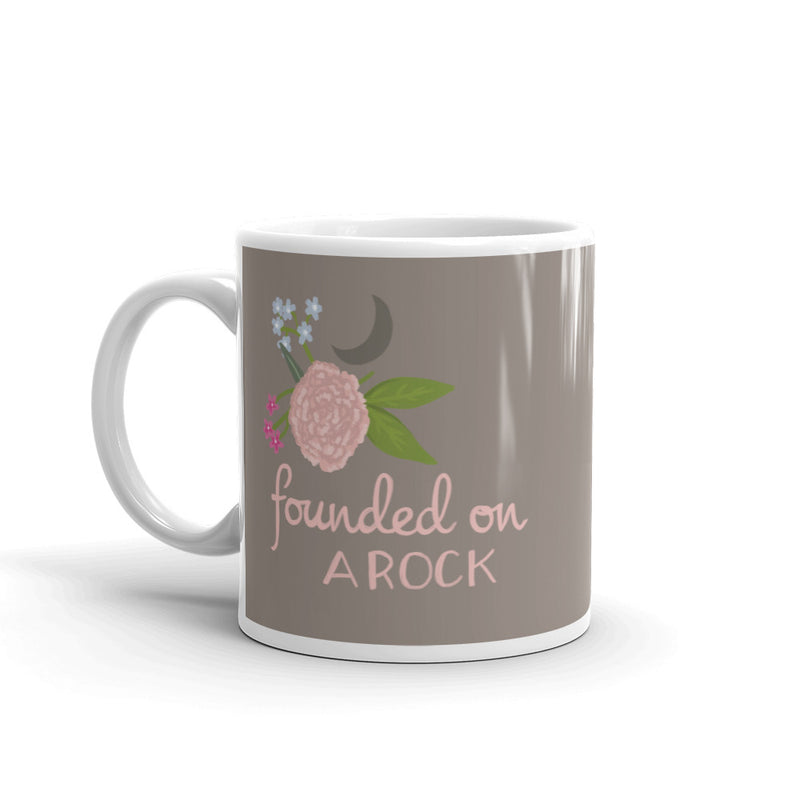 Gamma Phi Beta Founded on a Rock Glossy Mug in mocha in 11 oz size