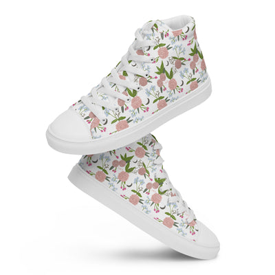 Gamma Phi Beta High Top Canvas Shoes in White in fun view