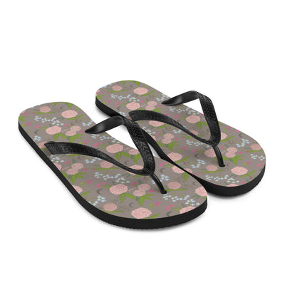 Gamma Phi Beta Carnation Floral Flip-Flops in A la Mode in right side view