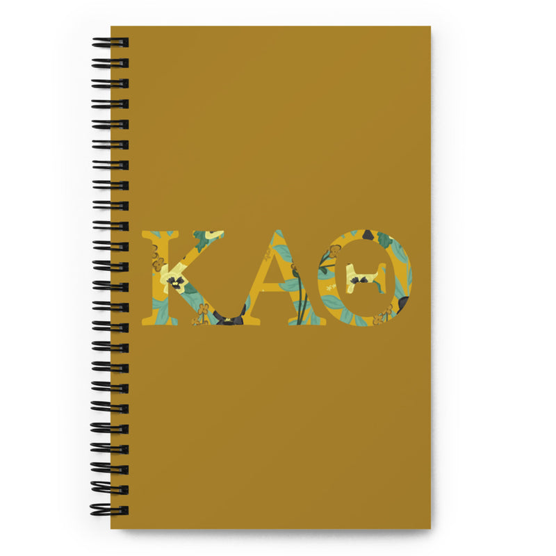 Kappa Alpha Theta Greek Letters Spiral Notebook showing front cover