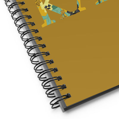 Kappa Alpha Theta Greek Letters Spiral Notebook showing product details