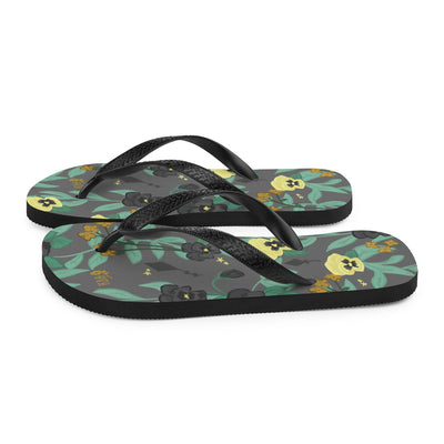 Kappa Alpha Theta Floral Print Flip-Flops in right side view
