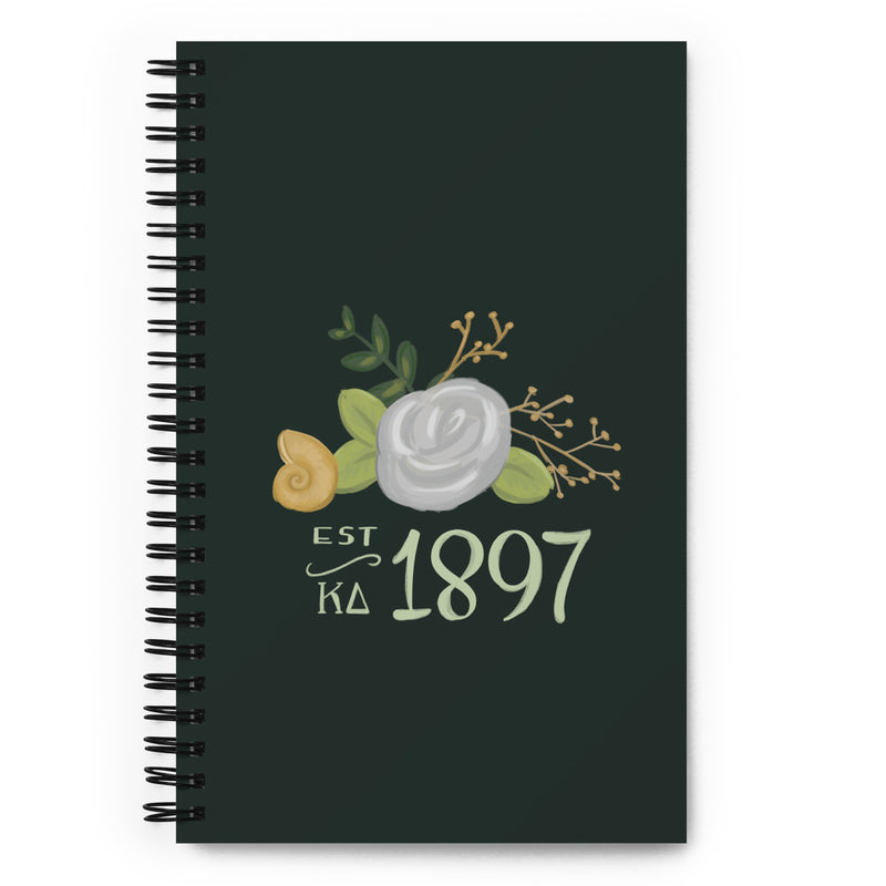 Kappa Delta 1897 Spiral Notebook showing hand drawn 1897 design