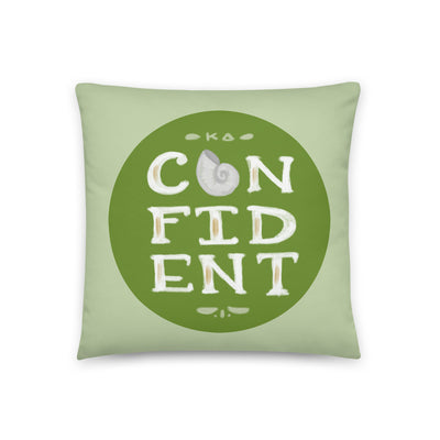 Kappa Delta KD Confident Pillow in close up view