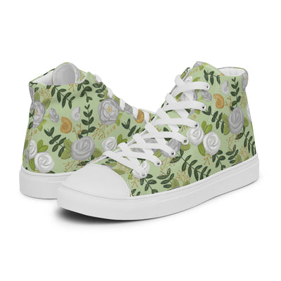 Kappa Delta Floral Print High Tops, Light Green stacked side by side