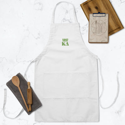 Kappa Delta 1897 Founding Year Embroidered Apron in white with kitchen scene