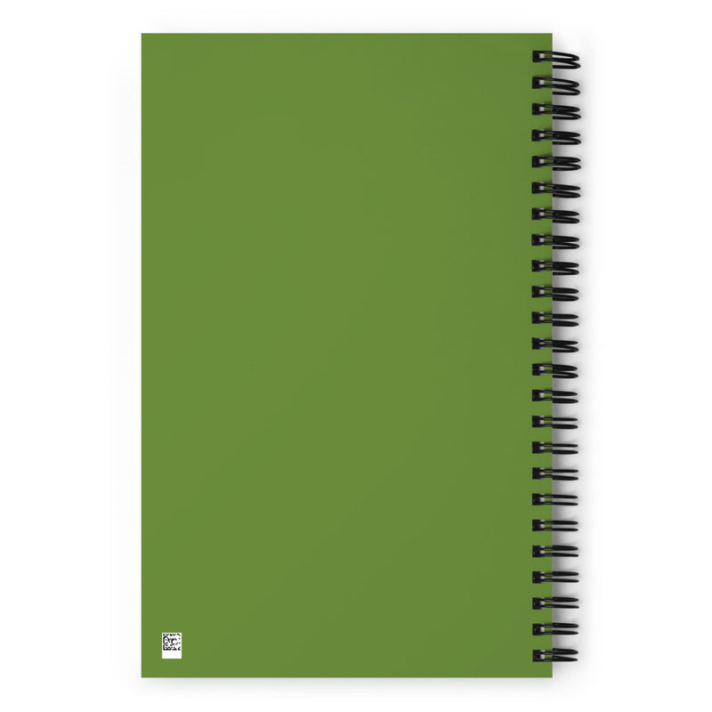 Kappa Delta KD Confident Spiral Notebook showing green back cover
