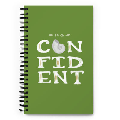 Kappa Delta KD Confident Spiral Notebook showing hand drawn design on front