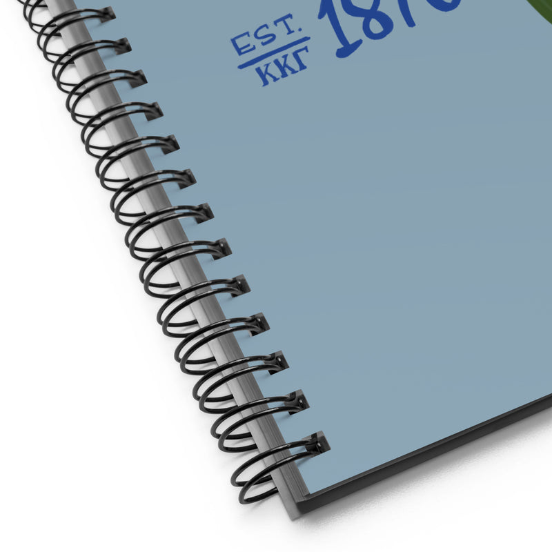 Kappa Kappa Gamma 1870 Spiral Notebook, Blue showing product details