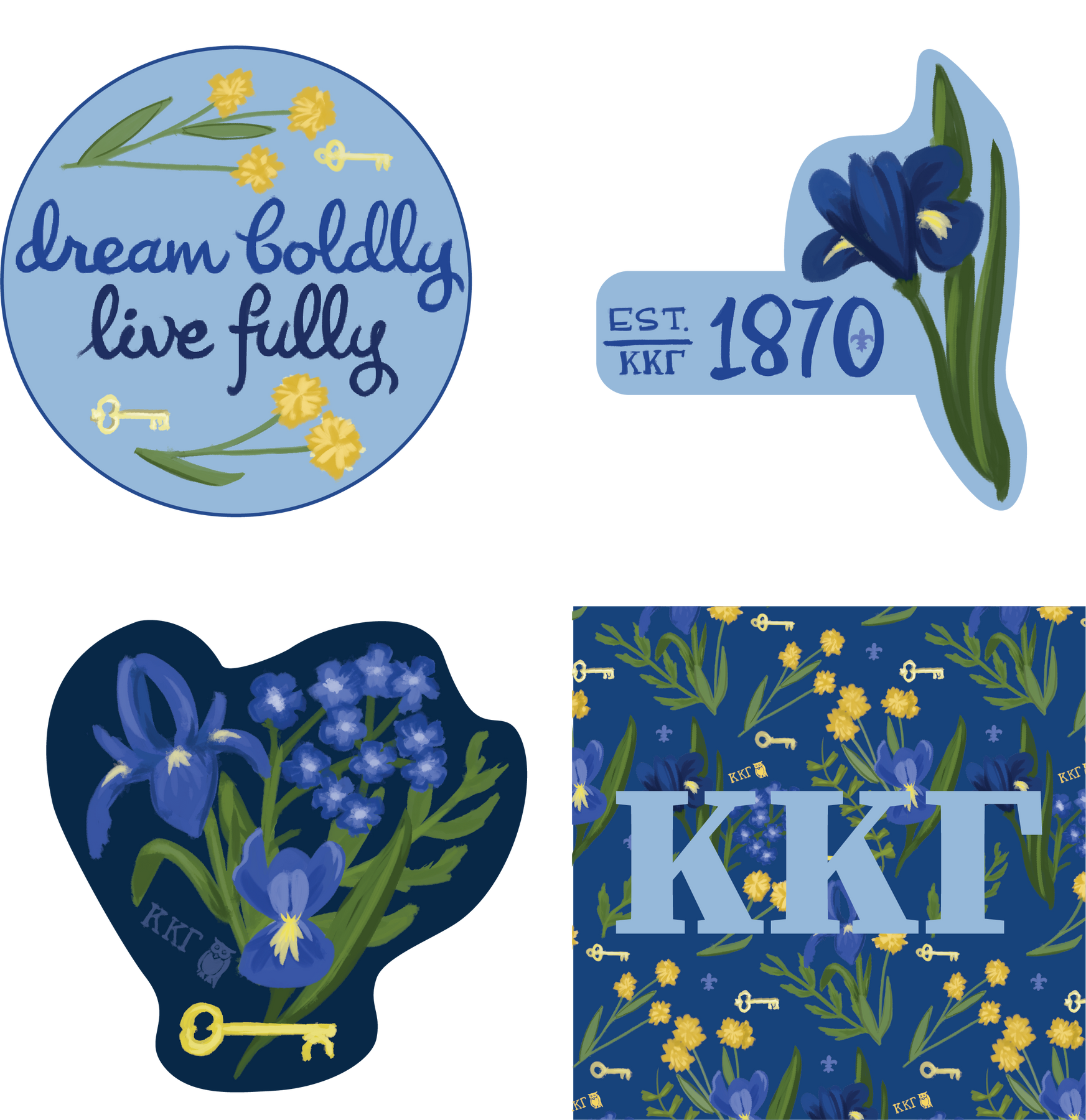 rand dorp drie Kappa Kappa Gamma Sorority Stickers – GreekHappy