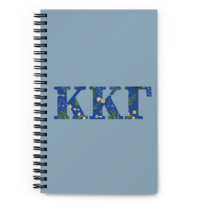 Kappa Kappa Gamma Greek Letters Spiral Notebook showing front cover