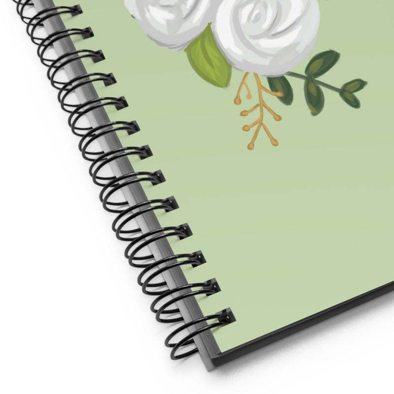 Kappa Delta Kay Dee Rose and Nautilus Spiral Notebook showingn product details